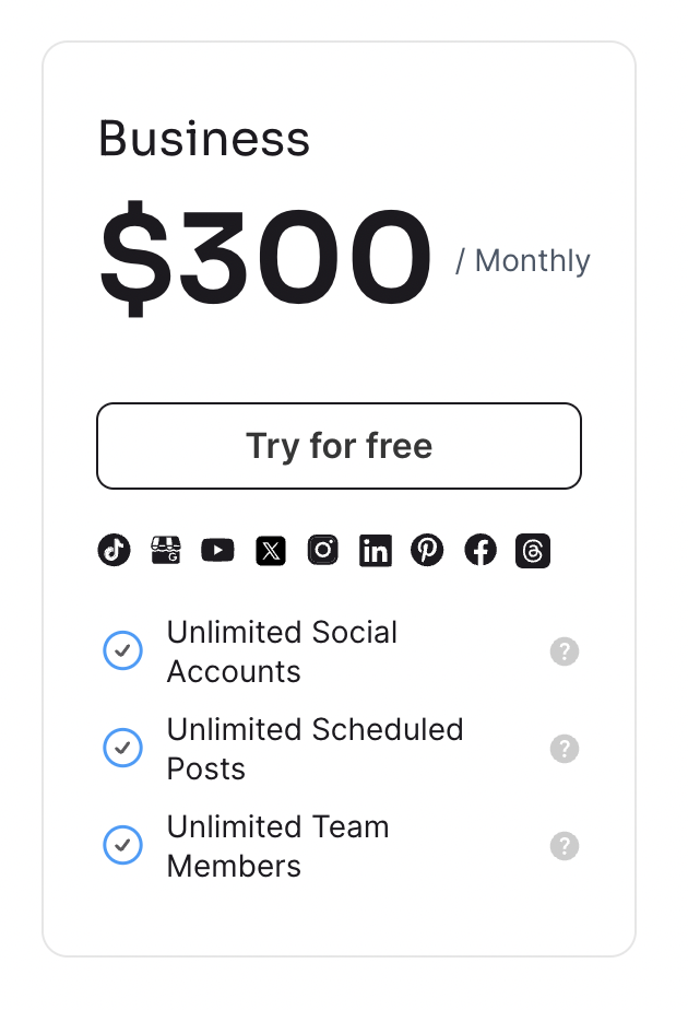 social media scheduling tools that allow UNLIMITED accounts